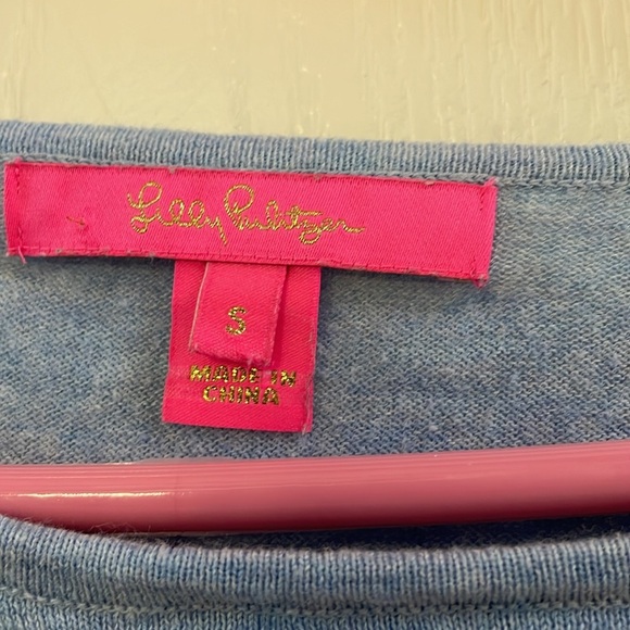 Lilly Pulitzer Emberly Sweater Heathered Blue Peri Size Small - Picture 2 of 4